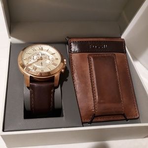 Fossil leather watch